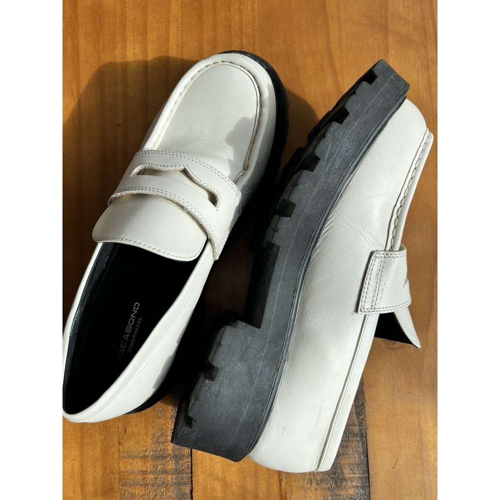 Vagabond Cosmo 2.0 Chunky Platform Loafers White‎ Leather 9 EU39 Officecore - Picture 5 of 9